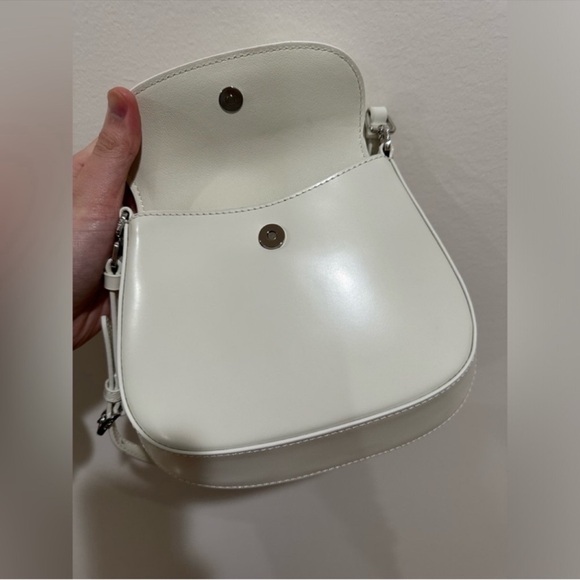 Prada Mini Cleo Brushed Leather Bag in White (LIKE NEW) - Picture 4 of 9